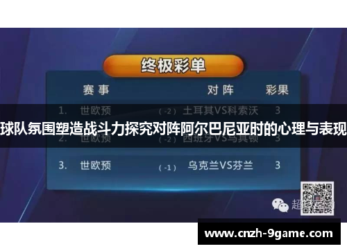 球队氛围塑造战斗力探究对阵阿尔巴尼亚时的心理与表现 球队氛围塑造战斗力探究对阵阿尔巴尼亚时的心理与表现