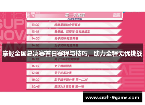 掌握全国总决赛首日赛程与技巧,助力全程无忧挑战 掌握全国总决赛首日赛程与技巧,助力全程无忧挑战